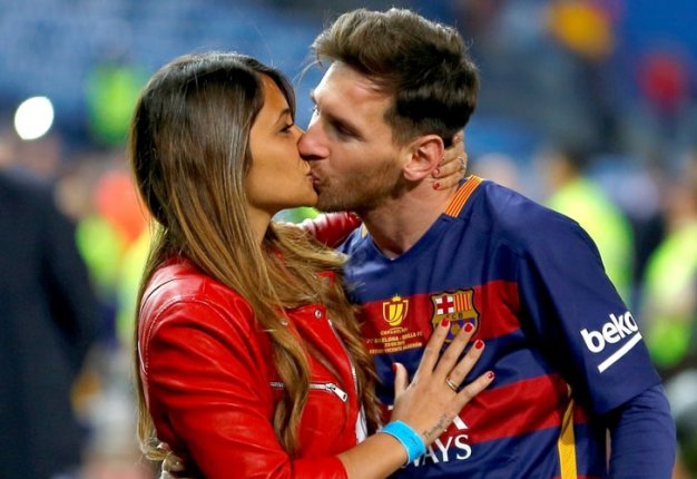 Antonella y Lionel Messi